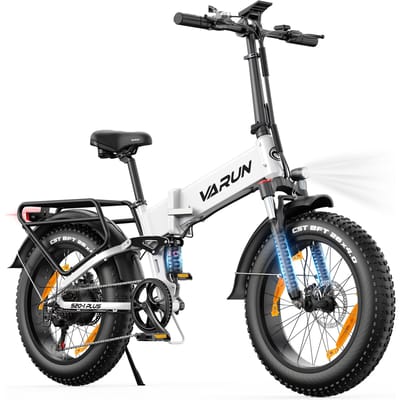 VARUN S20-2 Opvouwbare Elektrische Fiets Volledige Vering 20Inch met 48V 13Ah Batterij wit