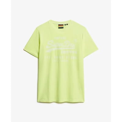 Superdry - Vintage Logo Neon T-shirt met relaxte pasvorm - Heren - T-shirts