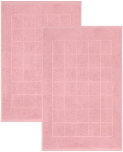 JHUBERS- Badmat 50x70 cm - 2 Stuks - Antislip - 100% Katoen - Hoge Kwaliteit 650 g/m² - Machinewasbaar - Douchemat