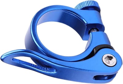 Zadelpenklem Fiets - Zadelklem Snel - Comfortabele Rit - Aluminium Legering - 30-32 mm - Blauw