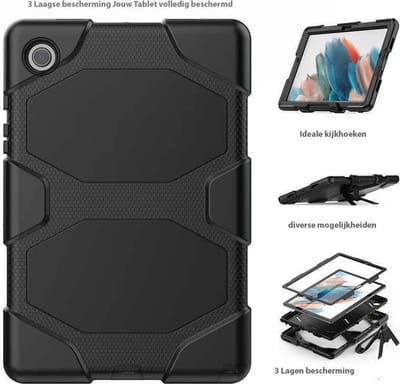 Arara Hoes Geschikt voor Samsung Tab A7 Hoes Extreme Robuuste Armor Case Hoesje Tablethoes – creenprotector Ingebouwde Extreme protectie Army Backcover hoes