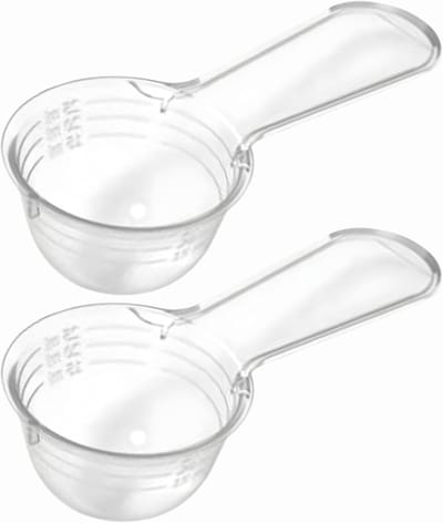 Novaliv 2x maatlepels 30g robuust kunststof Gemaakt in Duitsland Nauwkeurige dosering van poeders en vloeistoffen voor keuken fitness huishouden Perfect voor thee poeder waspoeder maatschep doseerhulp