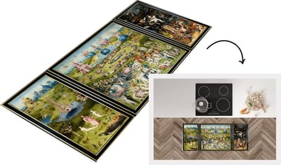 Keukenloper - Loper keuken - Tuin der lusten - schilderij van Jheronimus Bosch - 120x50 cm - Keukenloper vinyl