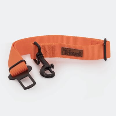 Nylon autogordel oranje - Autogordel hond - Autogordel verlengerstuk - Autogordel clip - Autoriem hond - Autoriem hond autogordel - Gordelclip - Gordel - hondenhalsband met naam - Halsbanden, riemen & tuigen - Trimmi