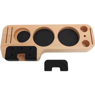 Koffie Tamperstation Hout Tamperstation Compatibel met 51mm 53mm 58mm Tamper Distributeur beige