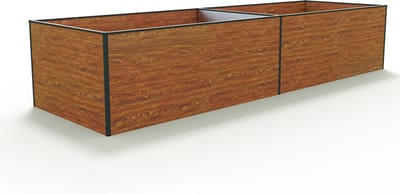 387 x 119 x 77 cm Moestuinbak Kingsize Daniela, Laklaag met houtoptiek
