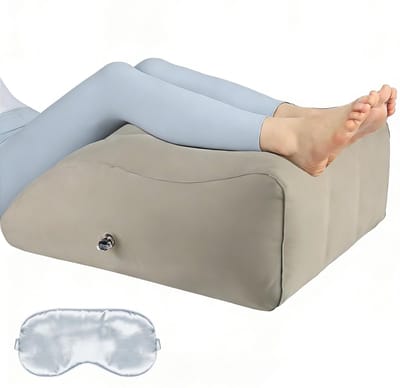 Dailygoods- Beensteunkussen Ergonomisch - Opblaasbaar Kussen - Slaapmasker - Ondersteuning - Herstel - Afmetingen 23x20x4 cm - Wigkussen