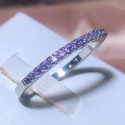 Stempel Slanke Damesring Kleurrijk Vol Kleine Diamant Zirkonia Steen Bruiloft Verloving Trendy Sieraden Cadeau 9 gray