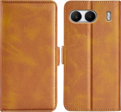 MobyDefend Hoesje - Geschikt voor OnePlus Nord 4 - Luxe Wallet Book Case (Sluiting Zijkant) - Lichtbruin