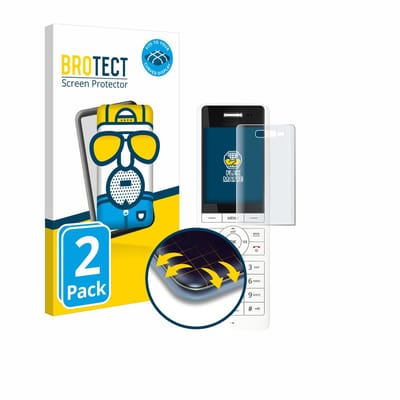 BROTECT - Screenprotector voor AVM Fritz!Fon X6 White - Folie Beschermfolie matte volledig dekking 2 Stuks