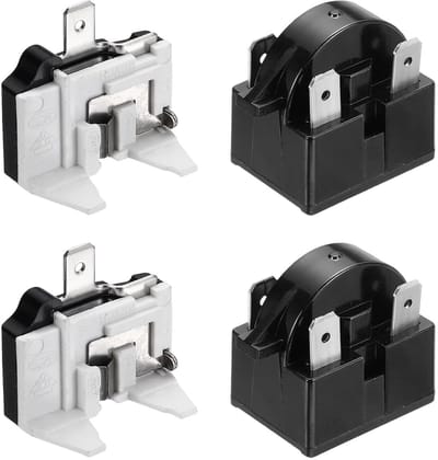 Startrelais Koelkast - Overbelastingsbeveiliging Compressor - Reparatie Koelapparaat - Set van 2 PTC - 47 Ohm 3 Pins - Zwart