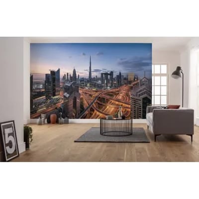 Fotobehang Lights Of Dubai - Meerkleurig - 2,80m X 450cm