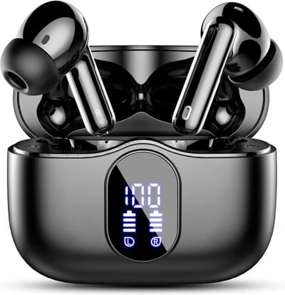 SBG Draadloze Oordopjes - Noise Cancelling - Headset - Bluetooth 5.4 - Earbuds oplaadcase - LED Display - Met Microfoon - Extra dopjes - Zwart