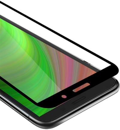 Cadorabo Screenprotector geschikt voor Honor 9S / Huawei Y5P Volledig scherm pantserfolie Beschermfolie in TRANSPARANT met ZWART - Gehard (Tempered) display beschermglas in 9H hardheid met 3D Touch