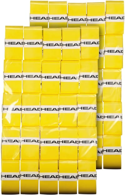 Head Racket Prime Tour Clear Polybag Tennis Overgrip 50 Eenheden Geel
