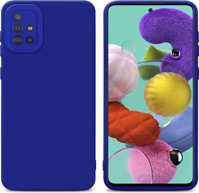 Cadorabo Hoesje geschikt voor Samsung Galaxy A51 4G / M40s in FLUID BLAUW - Beschermhoes gemaakt van flexibel TPU silicone Cover Fluid Case
