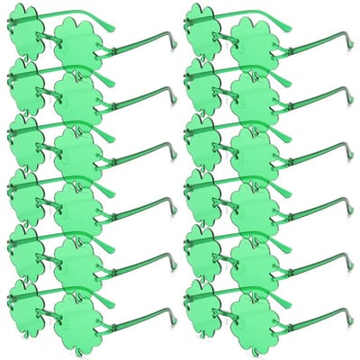 12 Paren Per Set Mode Randloos Bloemige Tinten Dames Snoepkleur Decor Feestgebruik Zonnebrillen Ins Ontwerp Zonnebrillen as picture shows green