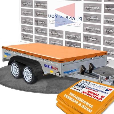 Aanhangerzeil - Afdekzeil Trailer - Aanhanger Beschermen - Scheurbestendig PVC - 207 x 157 cm - Oranje