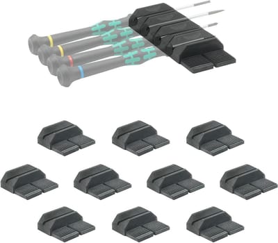 Schroevendraaier Houder - Gereedschap Organizer - Lade Indeling - Modulair Systeem - 10 Stuks Set - Zwart