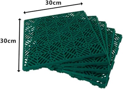 Terrastegels Groen - Kunststof Tegels - Buiten Paden - Antislip Hout-effect - 30x30 cm - Groen
