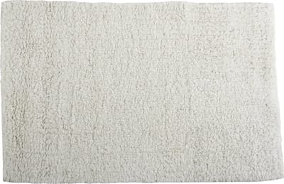 MSV Badkamerkleedje/badmat tapijtje - voor op de vloer - ivoor wit - 40 x 60 cm - polyester/katoen