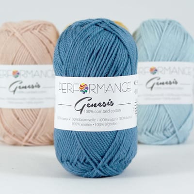 Genesis petrol blauw 2134 - 5 bollen gekamd katoengaren - pendikte 3,5 a 4mm