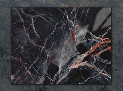 TMK ArtDeko - Snijplank van gehard glas - 30x22 cm - Antislip - Hittebestendig