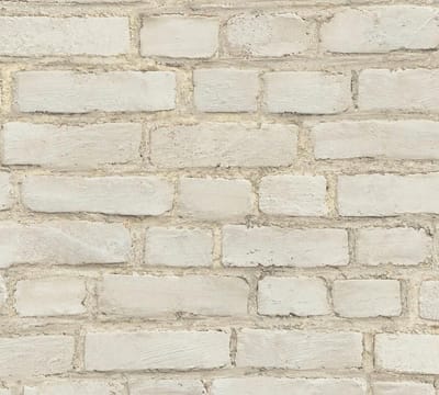 Steen tegel behang Profhome 374141-GU vliesbehang glad met natuur patroon mat grijs wit 5,33 m2