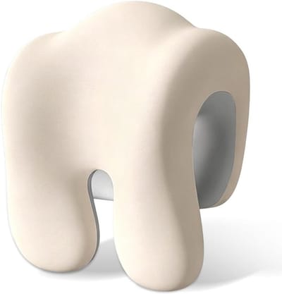 Ergonomisch nekkussen van traagschuim voor bureaustoelen, hoofdsteun voor volwassenen en studenten, comfortabel en ondersteunend, wit