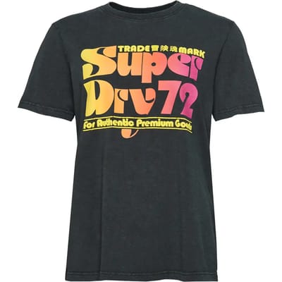 Superdry - 70s Retro Font T-shirt met grafische print - Dames - T-shirts