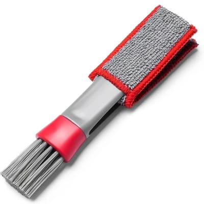 Outil de nettoyage de sortie de climatiseur de voiture Brosse à poussière multi-usages Accessoires de voiture Brosse multi-usages intérieure Brosse de nettoyage rouge