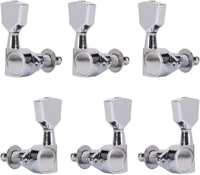 WK ingesloten stemmechanieken geschikt voor akoestische en klassieke gitaren-Elektrische gitaren knop-zilver