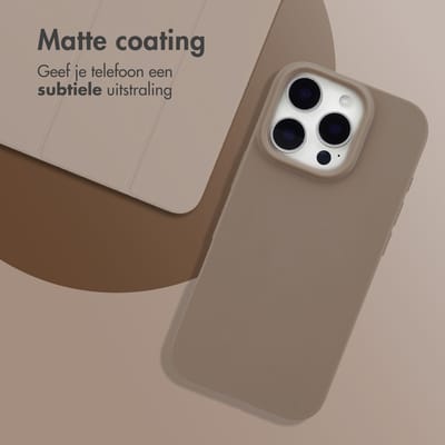 imoshion Hoesje - Geschikt voor Apple iPhone 16 Pro - Color Backcover - Bruin