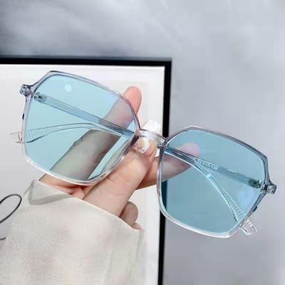 Fotochromatische Kleurveranderende Zonnebril Dames Anti Blauw Licht Grote Montuur Bril Verloop Myopie Bril -200