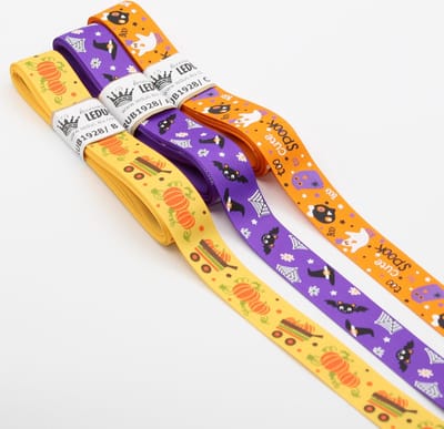 Lot van 3 x 5 meter linten thema Halloween ***prima kwaliteit*** (15 meter)
