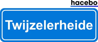 Hacebo - Plaatsnaam Sticker - 29x10 CM - Twijzelerheide sticker - Verkeersborden sticker - grappige cadeaus - Twijzelerheide