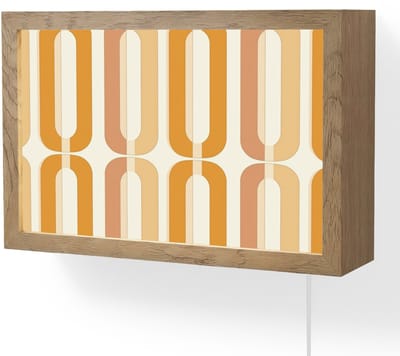 Wandlamp 30x20 cm - Oplaadbaar - U-vorm - Retro - Oranje - Wandlampen binnen woonkamer - Slaapkamer lamp met kabel - Decoratieve nachtlamp - Vloerlamp snoer