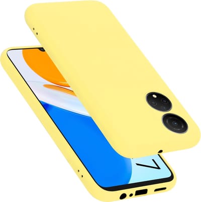Cadorabo Hoesje geschikt voor Honor X7 in LIQUID GEEL - Beschermhoes gemaakt van flexibel TPU silicone Case Cover