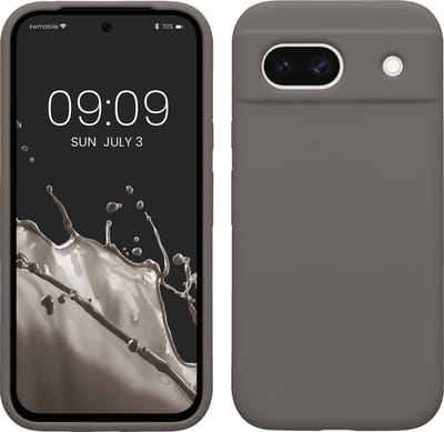 kwmobile telefoonhoesje geschikt voor Google Pixel 8a - Hoesje met siliconen coating - Smartphone case in steengrijs