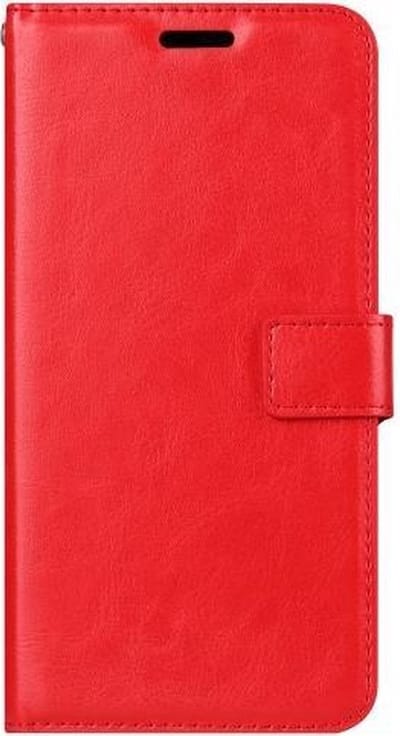 LuxeBass Hoesje geschikt voor Huawei P20 Lite 2019 - Bookcase Rood - portemonnee hoesje - telefoonhoes - gsm hoes - telefoonhoesjes