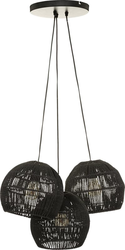 Atmosphera Tropi Hanglamp zwat - Dia 25 cm - Zwart - Lamp - E27 - Pendellamp - Exclusief lichtbronnen