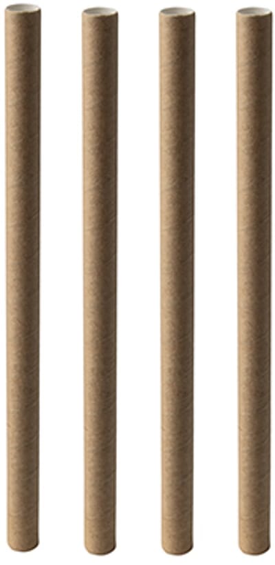 200 Bubble Tea Drinkrietjes Papier pure Ø 12 mm · 20 cm bruin