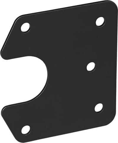 ProPlus Stevige metalen stekkerdooshouder - 9,4 x 8,7 cm - zwart - geschikt voor 7 en 13 polige stekkerdozen