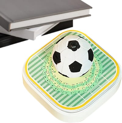 3D Kalender Notitieblok - Papier Carving Kunst - Bureau Decoratie - Voetbal Vorm Met LED