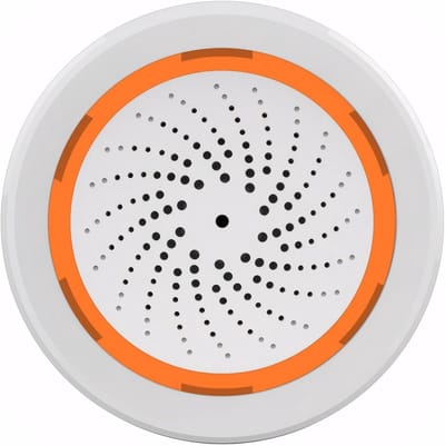 Slimme Alarm Sirene - WiFi Sirene Geluid - Thuisbeveiliging Melder - 100dB Geluid Licht - 6.8x6.8x3 cm - Wit