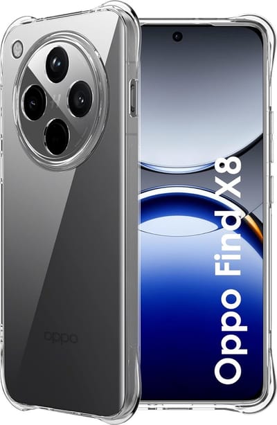 Casemania Hoesje Geschikt voor Oppp Find X8 - Transparant - Anti Shock Back Cover