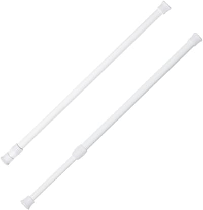 Allecta - Uitschuifbare Telescopische Gordijnroedes 30-50 cm - Douchegordijnstang voor Badkamer, Keuken, Kast - Geen Boren Nodig