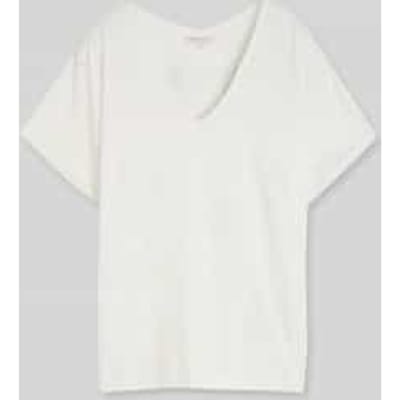 Tom Tailor - Loose fit ajour T-shirt - Maat XL - Whisper White