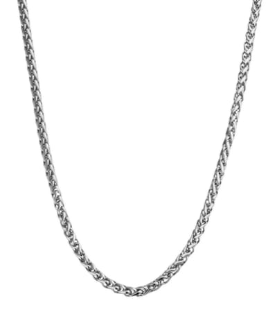 Plux Fashion Woven Ketting - Zilver - 4mm/60cm - Sieraden - Zilveren Ketting - Woven Chain - Stainless Steel - Ketting - HipHop ketting - Schakel Ketting - Sieraden Cadeau - Luxe Style - Duurzame Kwaliteit - Moederdag Cadeau - Vaderdag Cadeau