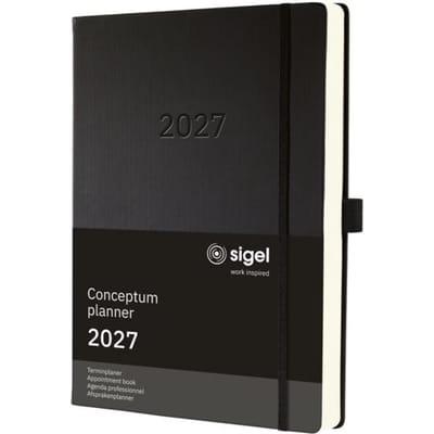 Sigel Boekkalender Conceptum C2704 DIN A4+ Kleur cover: Zwart 1 stuk(s) 480 bladzijden
